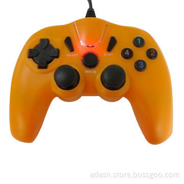 Wired USB double vibration game joystick for PC games, fashionable with various colors